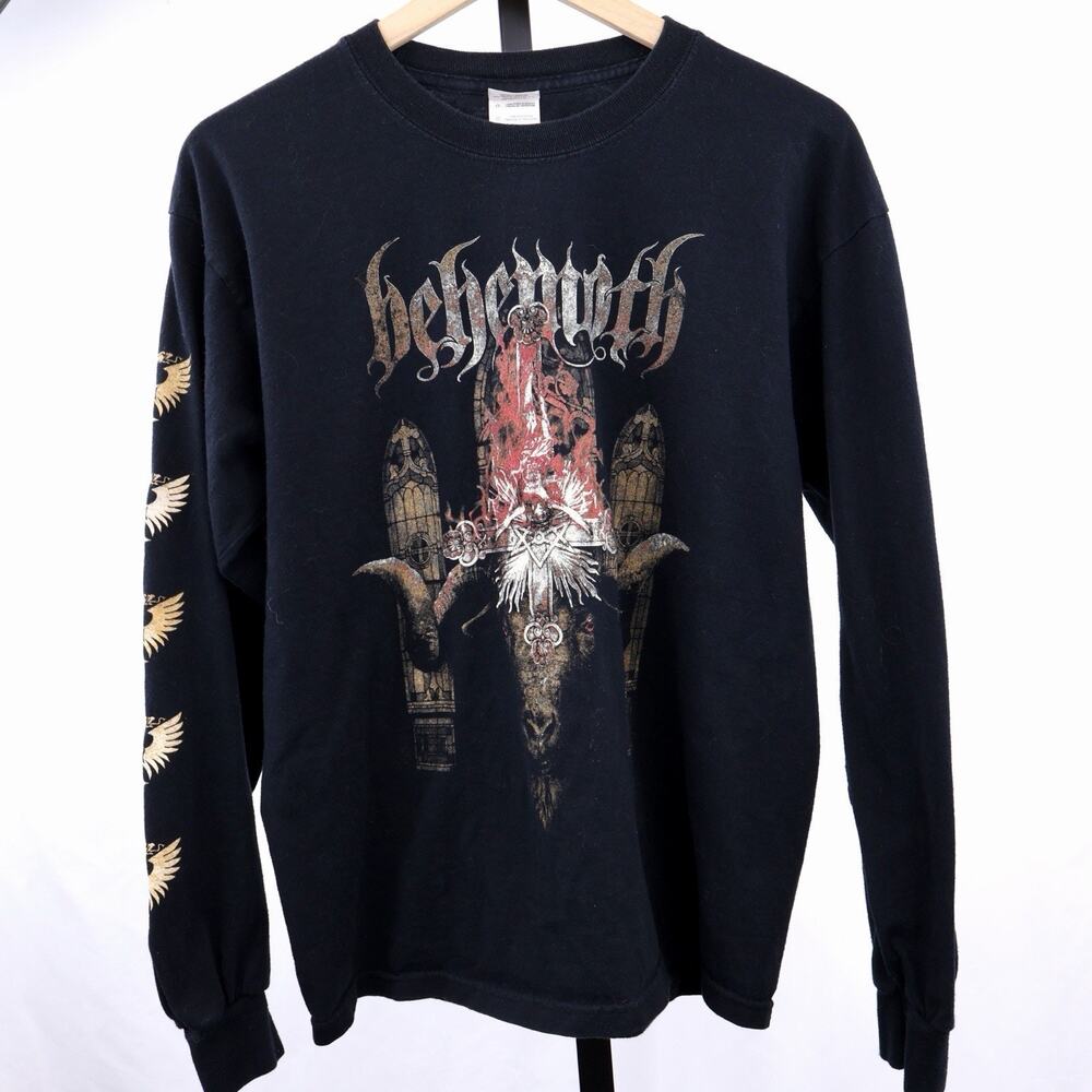 Vintage Behemoth American Apostasy Tour 2008 Long Sleeve Band Shirt Black‎ Metal
